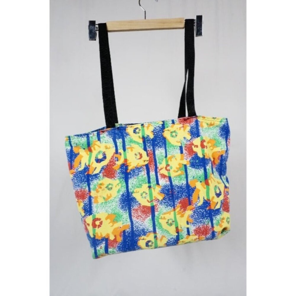 Vintage Retro 80's Reversible Tote Beach Bag Unbranded
